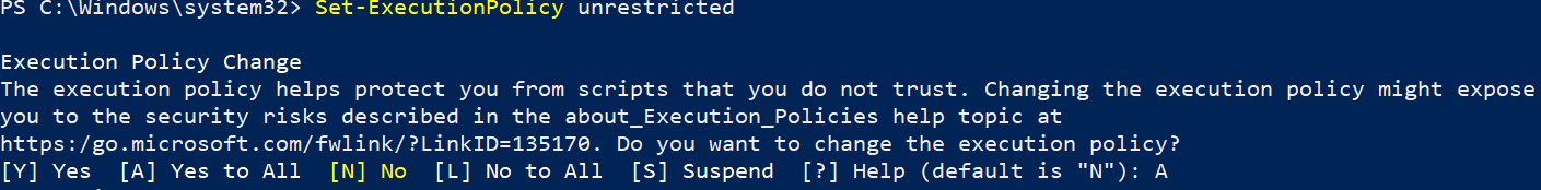 Execution Policy Example